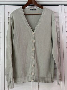 Brandy Melville Light Green Button Front Cardigan